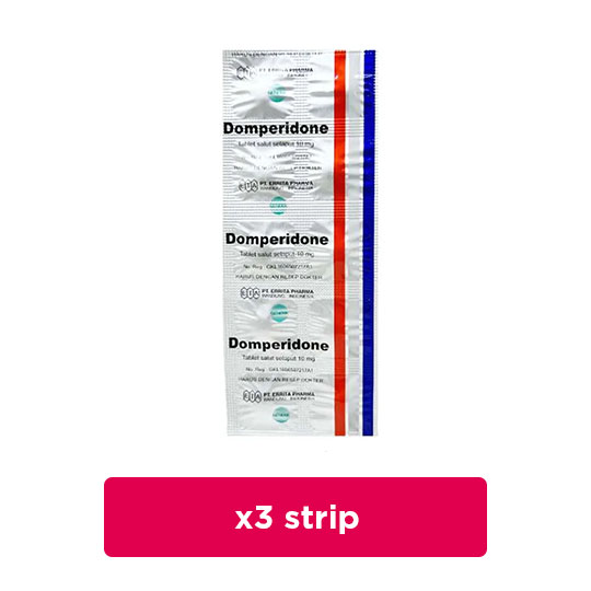 Domperidone 10 mg 3 Strip (10 Tablet/Strip) - Hemat Borongan