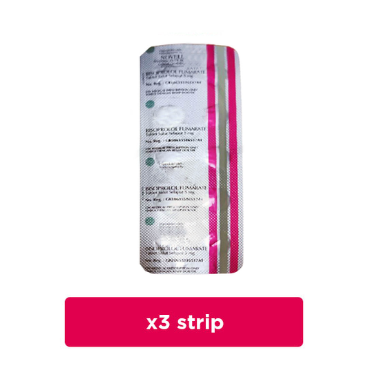 Bisoprolol 5 mg 3 Strip (10 Tablet/Strip) - Obat Rutin