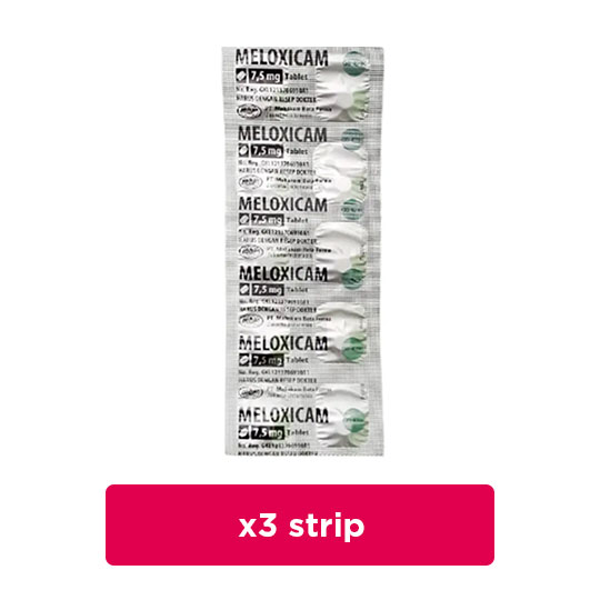 Meloxicam 7.5 mg 3 Strip (10 Tablet/Strip) - Hemat Borongan