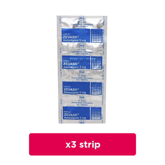 Zevask 5 mg 3 Strip (10 Kaplet/Strip) - Obat Rutin