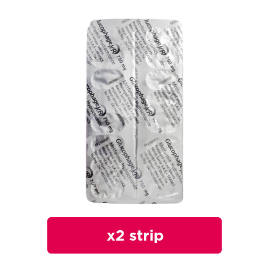 Glucophage XR 750 mg 2 Strip (15 Tablet/Strip) - Obat Rutin