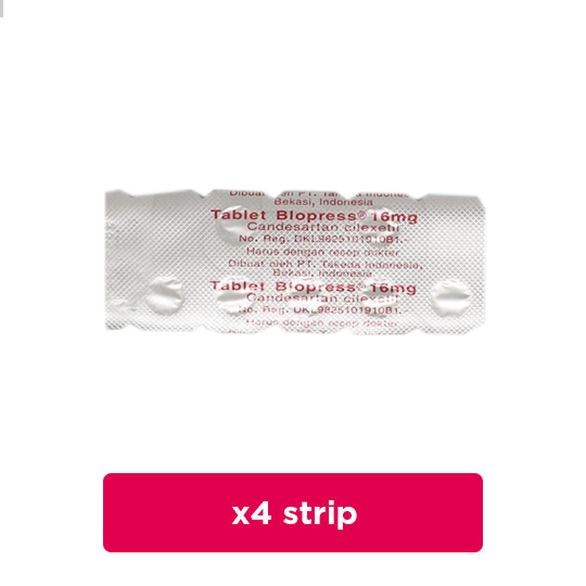 Blopress 16 mg 4 Strip (7 Tablet/Strip) - Obat Rutin