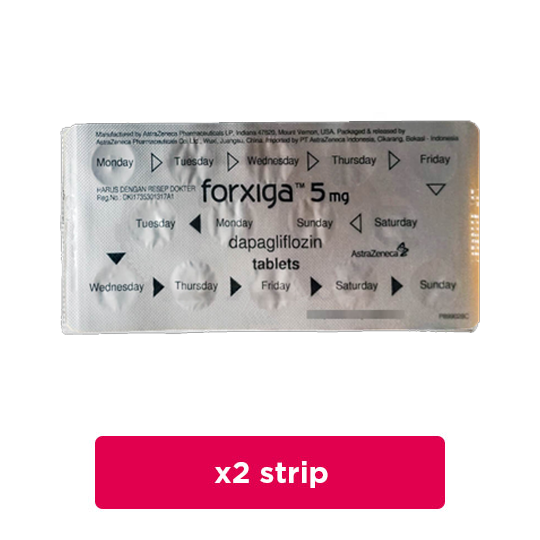 Forxiga 5 mg 2 Strip (14 Tablet/Strip) - Obat Rutin