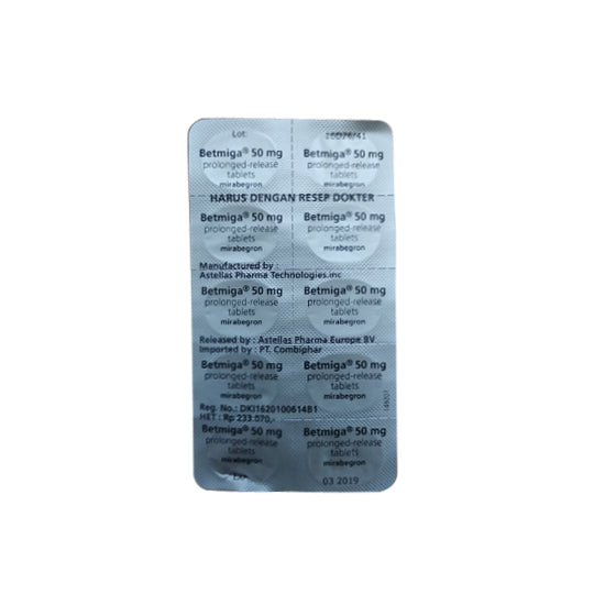 Betmiga 50 mg 10 Tablet