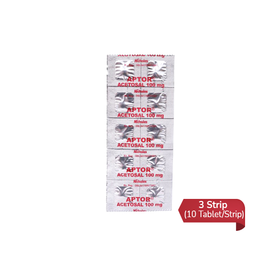 Aptor 100 mg 3 Strip (10 Tablet/Strip) - Obat Rutin