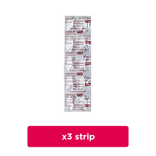 Cholestat 20 mg 3 Strip (10 Tablet/Strip) - Obat Rutin