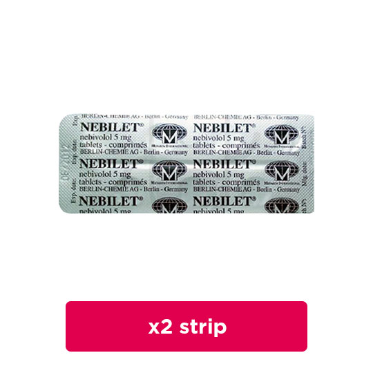 Nebilet 5 mg 2 Strip (14 Tablet/Strip) - Obat Rutin