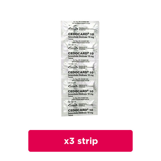 Cedocard 10 mg 3 Strip (10 Tablet/Strip) - Obat Rutin