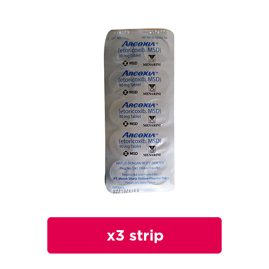 Arcoxia 90 mg 3 Strip (10 Tablet/Strip) - Hemat Borongan