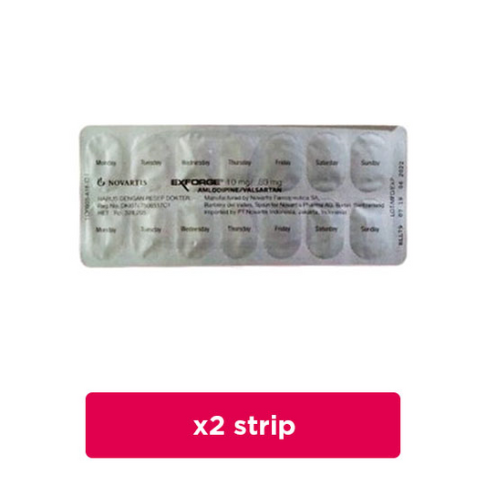 Exforge 5 mg/80 mg 2 Strip (14 Tablet/Strip) - Obat Rutin