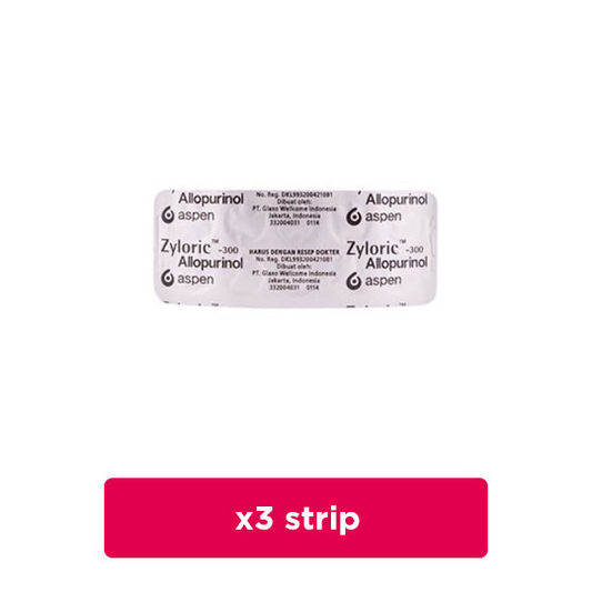 Zyloric 300 mg 3 Strip (10 Tablet/Strip) - Hemat Borongan