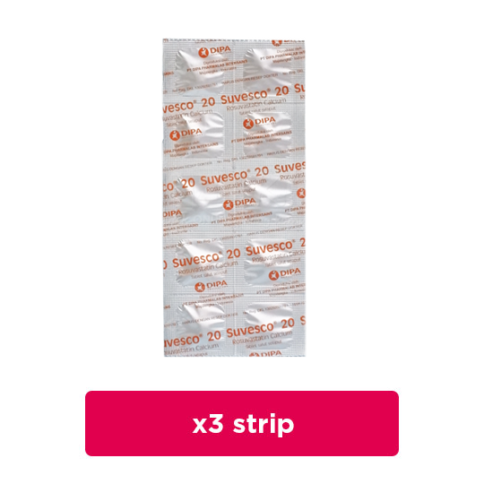 Suvesco 20 mg 3 Strip (10 Tablet/Strip) - Obat Rutin