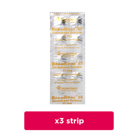 Renadinac 25 mg 3 Strip (10 Tablet/Strip) - Hemat Borongan