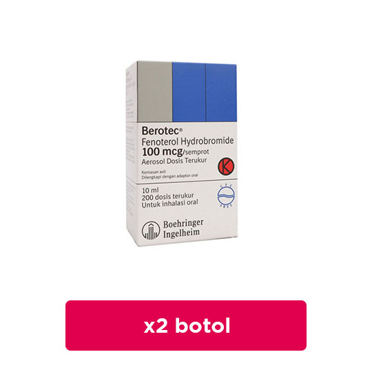 Berotec Mdi 100 mcg/Puff 10 ml 2 Botol - Obat Rutin