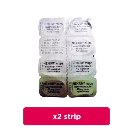 Nexium Mups 40 mg 2 Strip (7 Tablet/Strip) - Hemat Borongan