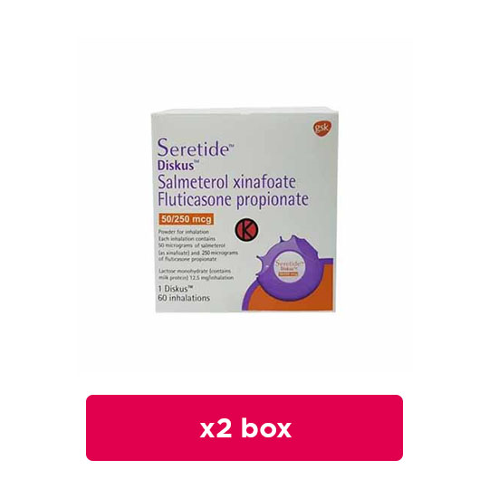 Seretide Diskus 50/250 mcg 2 Box (1 Diskus/Box) - Obat Rutin