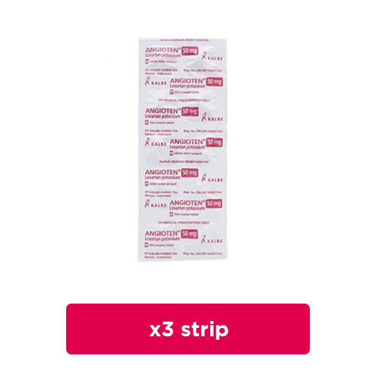 Angioten 50 mg 3 Strip (10 Tablet/Strip) - Obat Rutin