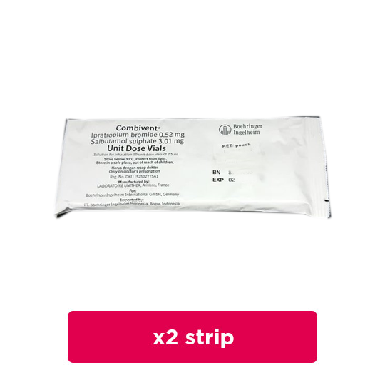 Combivent UDV 2 Strip (10 Vial/Strip) - Obat Rutin