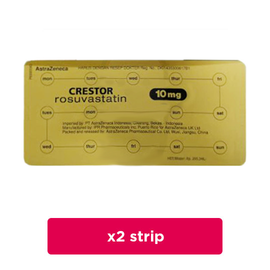 Crestor 10 mg 2 Strip (15 Tablet/Strip) - Obat Rutin