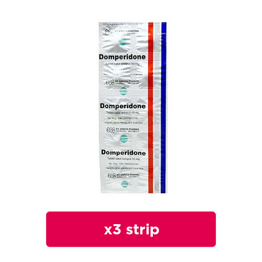 Domperidone 10 mg 3 Strip (10 Tablet/Strip) - Hemat Borongan