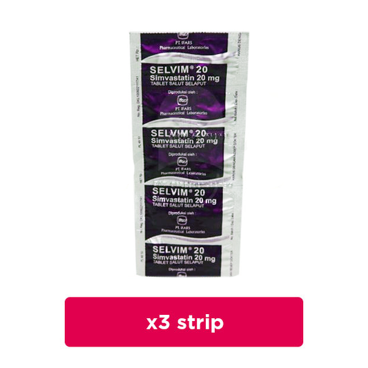 Selvim 20 mg 3 Strip (10 Tablet/Strip) - Obat Rutin