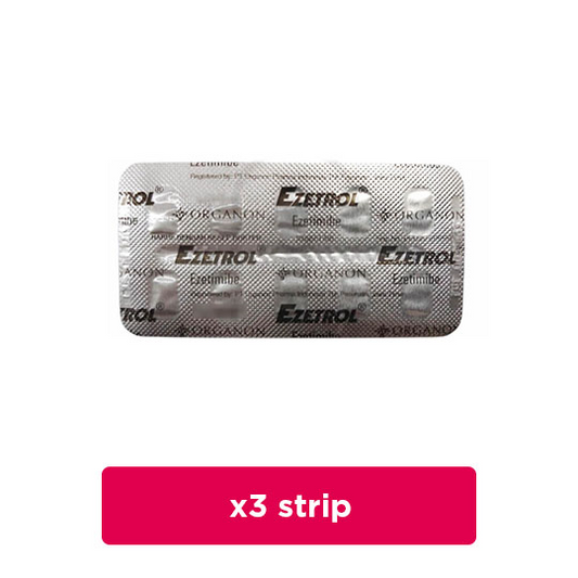 Ezetrol 10 mg 3 Strip (10 Tablet/Strip) - Obat Rutin