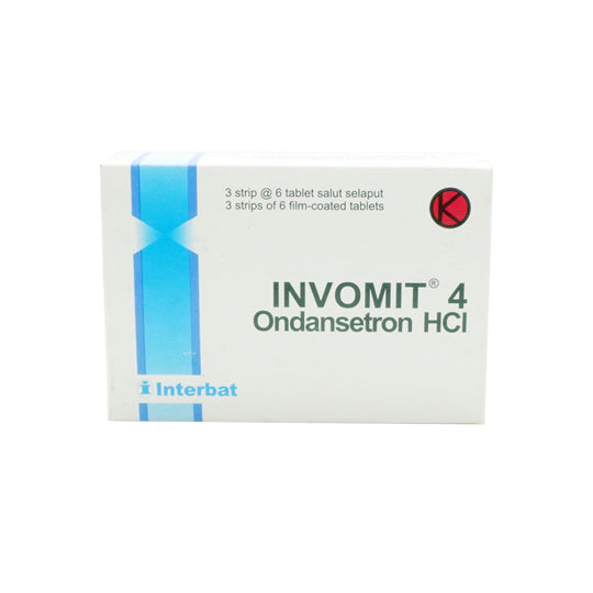 Invomit 4 mg 6 Tablet – Bali Pharmacy