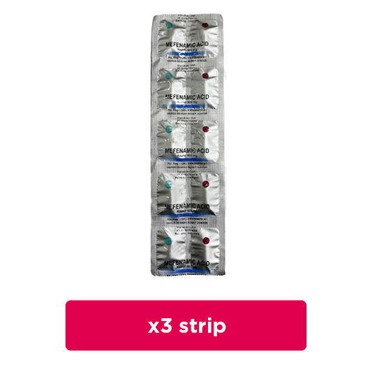 Asam Mefenamat 500 mg 3 Strip (10 Kaplet/Strip) - Hemat Borongan