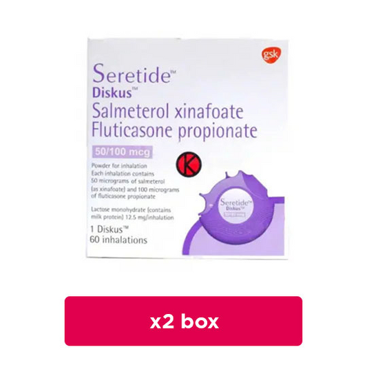 Seretide Inhaler Diskus 100 2 Box (1 Diskus/Box) - Obat Rutin