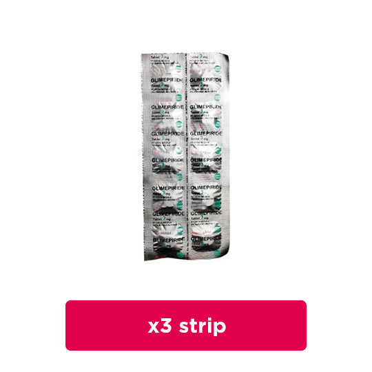 Glimepiride 3 mg 3 Strip (10 Tablet/Strip) - Obat Rutin