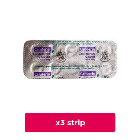 Canderin 8 mg 3 Strip (10 Tablet/Strip) - Obat Rutin