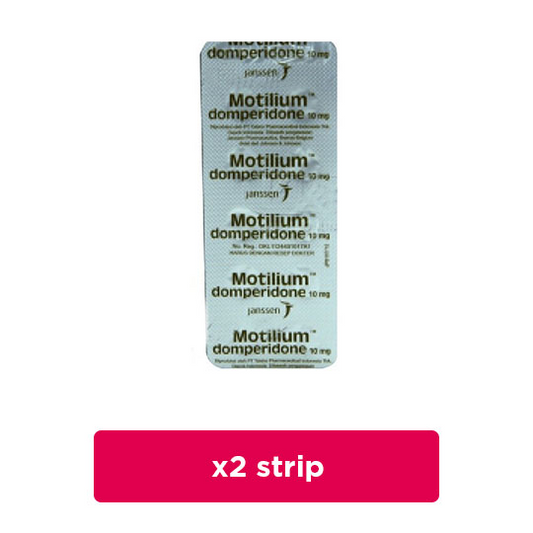 Motilium 10 mg 2 Strip (10 Tablet/Strip) - Hemat Borongan