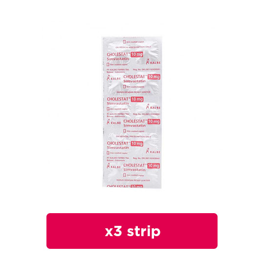 Cholestat 10 mg 3 Strip (10 Kaplet/Strip) - Obat Rutin