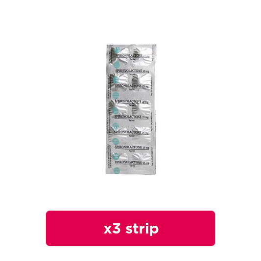 Spironolactone 25 mg 3 Strip (10 Tablet/Strip) - Obat Rutin