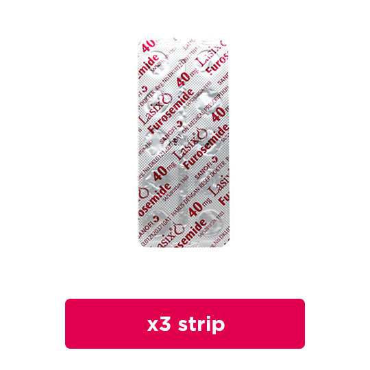 Lasix 40 mg 3 Strip (10 Tablet/Strip) - Obat Rutin