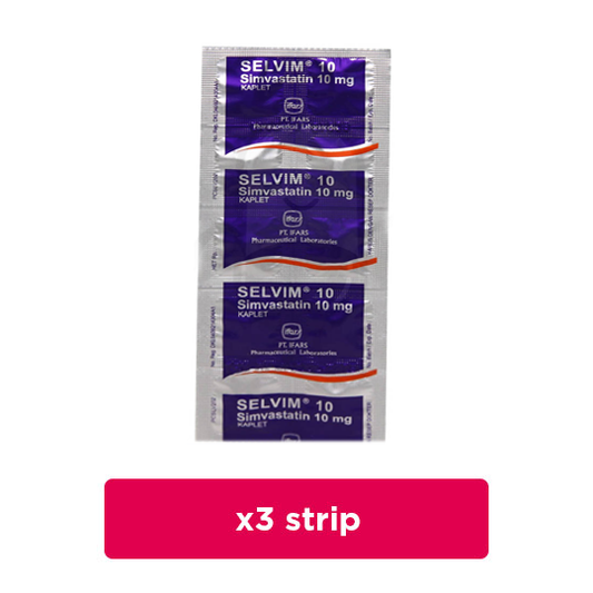 Selvim 10 mg 3 Strip (10 Tablet/Strip) - Obat Rutin