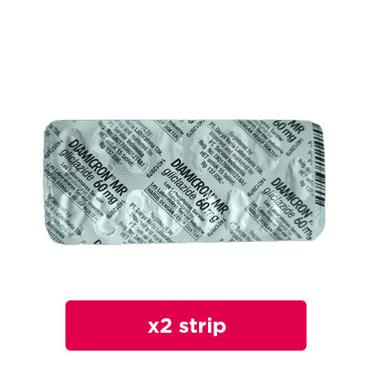 Diamicron MR 60 mg 2 Strip (15 Tablet/Strip) - Obat Rutin