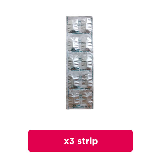 Lerzin 10 mg 3 Strip (10 Kapsul/Strip) - Hemat Borongan