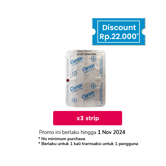 Claritin 10 mg 3 Strip (10 Tablet/Strip) - Hemat Borongan