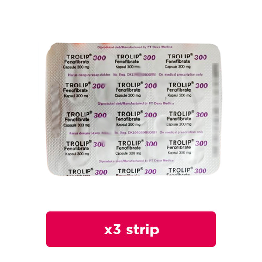 Trolip 300 mg 3 Strip (10 Kapsul/Strip) - Obat Rutin