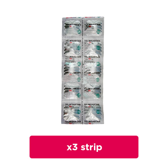 Telmisartan 80 mg 3 Strip (10 Tablet/Strip) - Obat Rutin