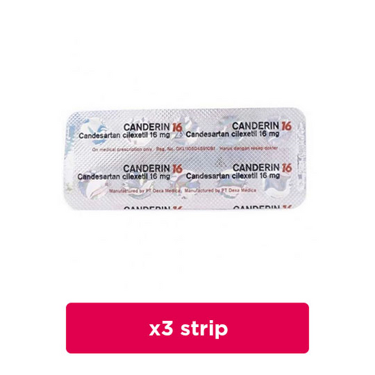 Canderin 16 mg 3 Strip (10 Tablet/Strip) - Obat Rutin