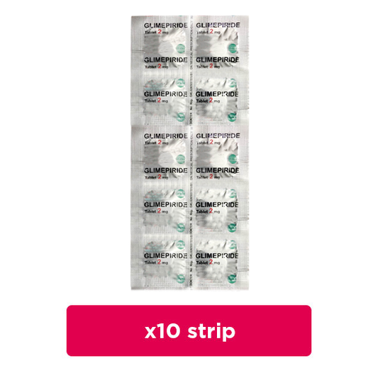 Glimepiride 2 mg 10 Strip (10 Tablet/Strip) - Obat Rutin