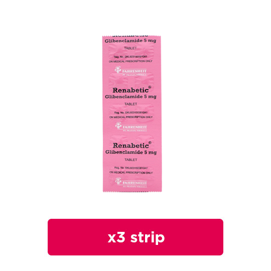 Renabetic 5 mg 3 Strip (10 Tablet/Strip) - Obat Rutin