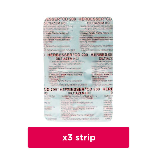 Herbesser CD 200 mg 3 Strip (10 Kapsul/Strip) - Obat Rutin