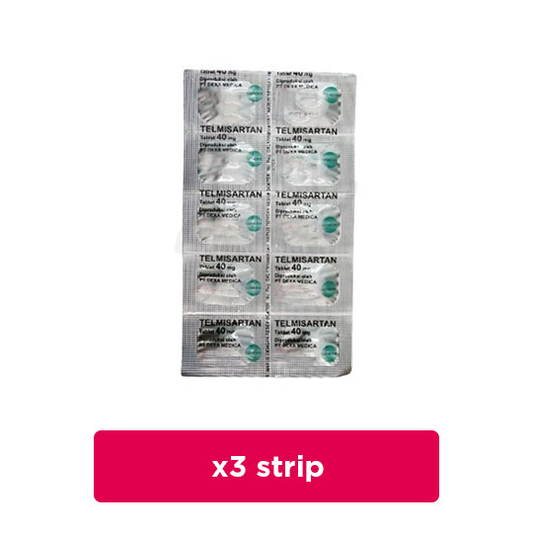 Telmisartan 40 mg 3 Strip (10 Tablet/Strip) - Obat Rutin