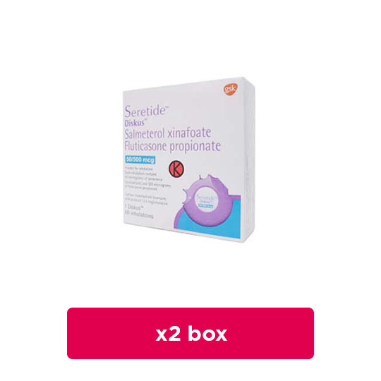 Seretide Diskus 50/500 mcg 2 Box (1 Diskus/Box) - Obat Rutin