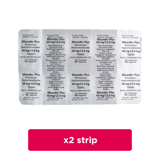 Micardis Plus 40 mg/12.5 mg 2 Strip (10 Tablet/Strip) - Obat Rutin