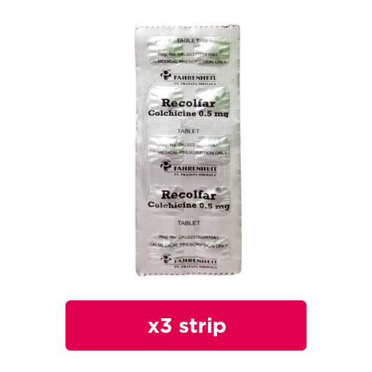 Recolfar 0.5 mg 3 Strip (10 Tablet/Strip) - Hemat Borongan