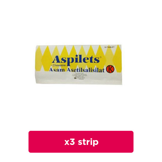 Aspilets 80 mg 3 Strip (10 Tablet/Strip) - Obat Rutin